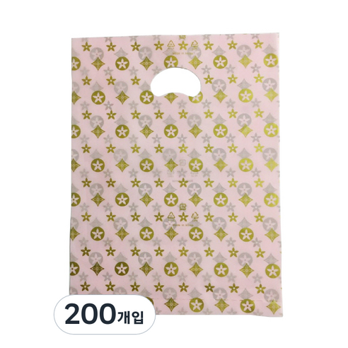 팩스타 펀칭 비닐 포장봉투 가로 30cm x 세로 40cm, 핑크AA, 200개입