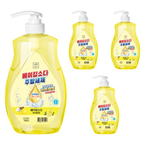 생활공식 기름기 싹 베이킹소다 주방세제, 4개, 780ml