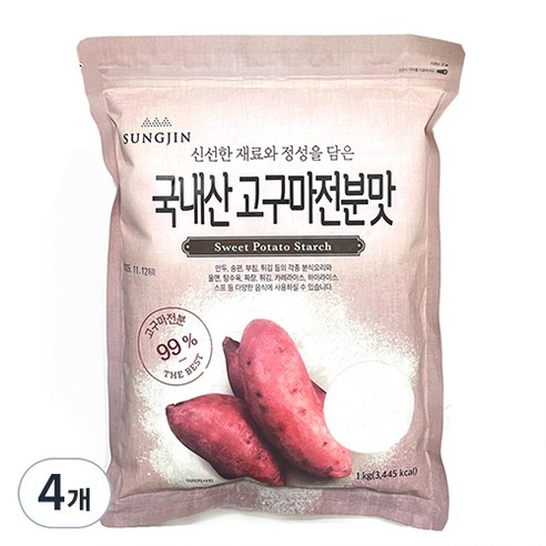 성진 국내산 고구마전분맛, 1kg, 4개