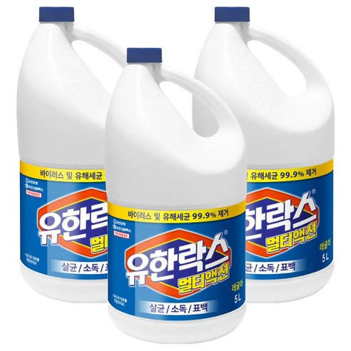 유한락스 멀티액션 레귤러, 5L, 3개