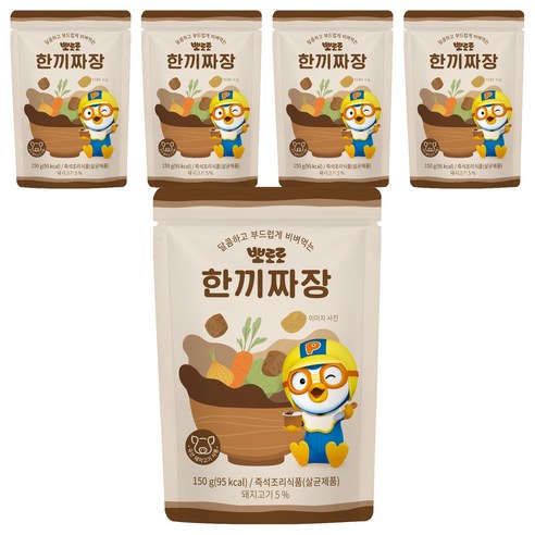 어니스트에프엔비 뽀로로 한끼 짜장, 150g, 5개