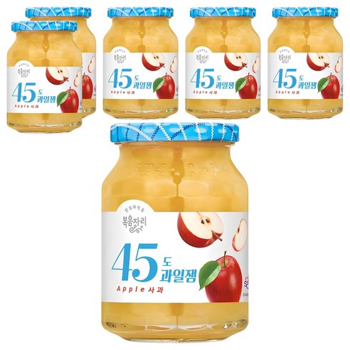 복음자리 45도 과일잼 사과, 350g, 6개