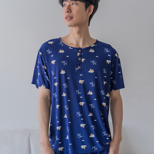 COOL 남성을 위한 편안하고 스타일리시한 민트코코아 잠옷 세트!