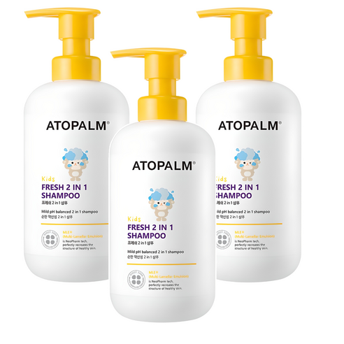 아토팜 아동용 프레쉬 2 IN 1 샴푸, 460ml, 3개