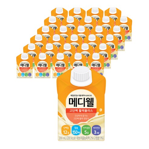 메디웰 고단백 활력플러스 균형영양식, 200ml, 30개