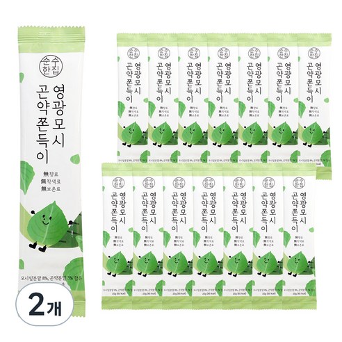 순수한집 영광모시 곤약 쫀득이, 375g, 2개