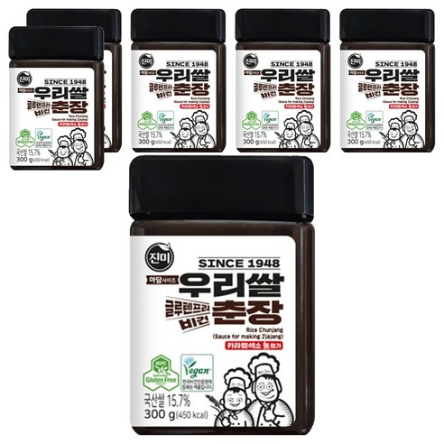 진미 우리쌀 춘장, 6개, 300g
