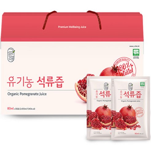 그린애 유기농 석류즙 30p, 2.4L, 2개