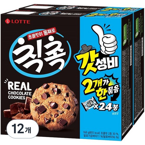 칙촉 오리지널 과자쿠키 세트, 168g, 24개