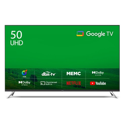 티비  더함 4K UHD LED 구글 OS TV, 127cm(50인치), UA501UHD M8X CHIQ 2023, 고객직접설치, 스탠드형