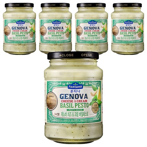 폰타나 제노바 치즈&크림 바질페스토 파스타소스, 430g, 5개