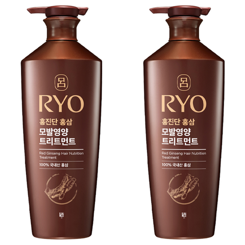 려 홍진단 홍삼 모발영양 트리트먼트 화이트플로럴향, 2개, 820ml