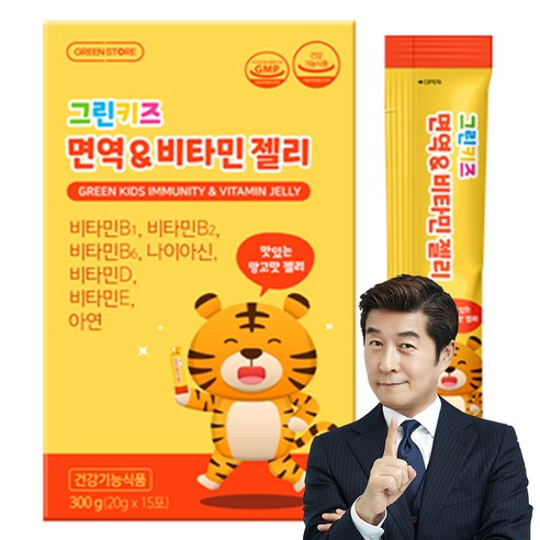 그린스토어 그린키즈 면역 앤 비타민젤리 15p, 15포, 300g, 1개