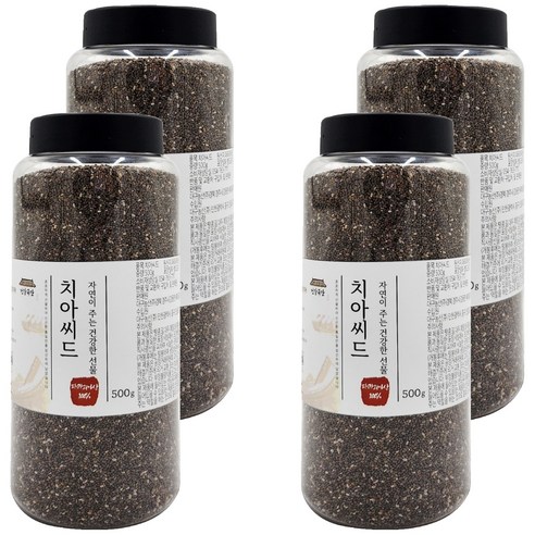 건강곡간 치아씨드 통, 500g, 4개