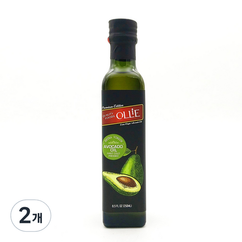 올리에 엑스트라버진 프리미엄 에디션 아보카도 오일, 250ml, 2개