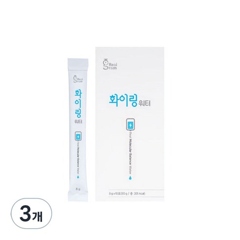 리얼그램 화이링워터 포도당 보충제, 80g, 3개