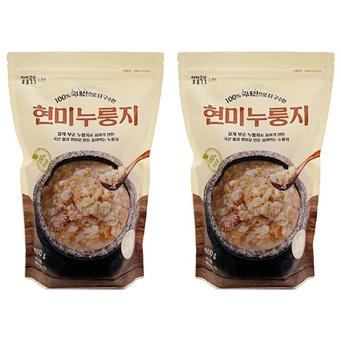 태광선식 일일곡식 국산 현미 누룽지, 800g, 2개