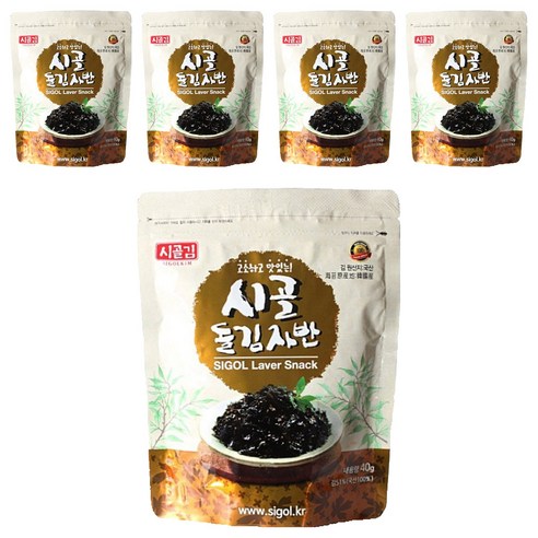 시골김 시골 돌김자반, 40g, 5개