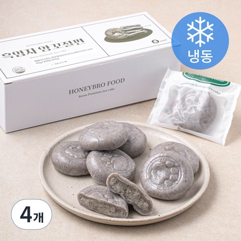 허니브로푸드 흑임자 앙꼬절편 (냉동), 50g, 8개입, 4개