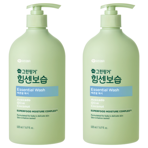 그린핑거 힘센보습 에센셜 워시, 500ml, 2개