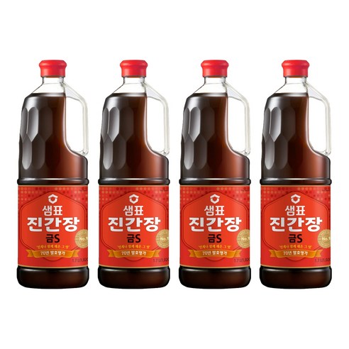 샘표 진간장 금S, 1.7L, 4개