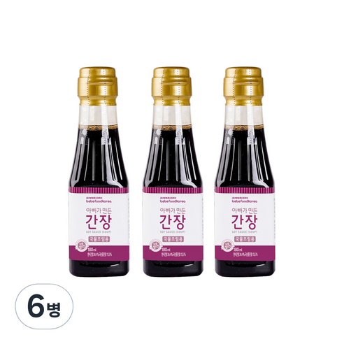 베베푸드 아빠가 만든 간장 국물조림용, 180ml, 6개, 한식 간장