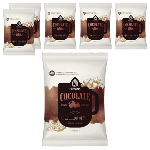 포모나 다크 코코렛 파우더 라떼분말, 800g, 6개