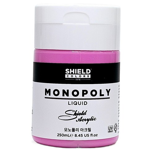 쉴드 모노폴리 아크릴물감 619 Medium Magenta, 250ml, 1색