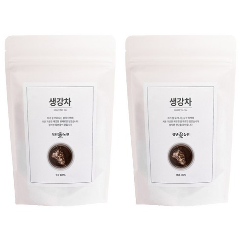청년농원 저온가공 생강차 삼각티백, 1g, 50개입, 2개
