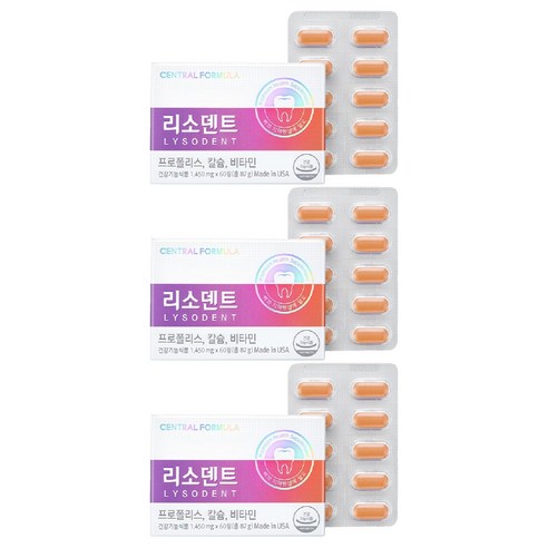 센트럴포뮬러 리소덴트, 60정, 3개