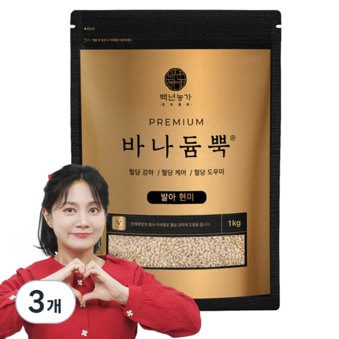 백년농가 혈당조절 바나듐뿍 발아 현미, 1kg, 3개