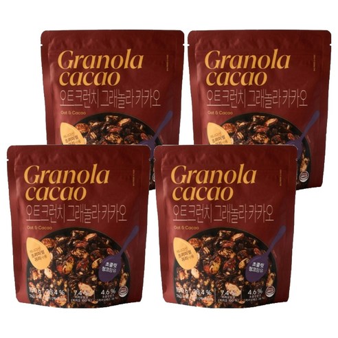 모던하우스 오트크런치 그래놀라 시리얼 카카오, 150g, 4개