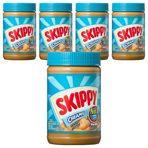 스키피 땅콩버터 크리미, 462g, 5개