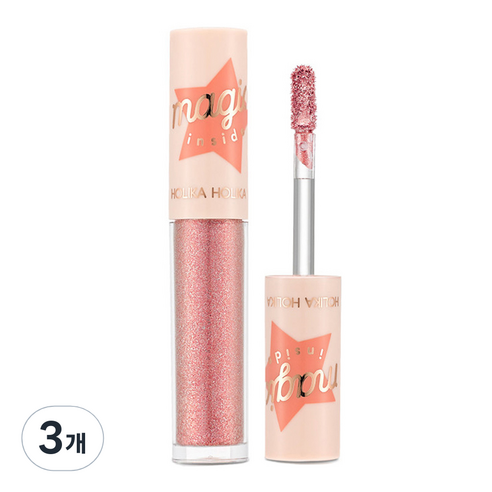 홀리카홀리카 아이 메탈 글리터 3.5g, 09 피치크러쉬, 3개