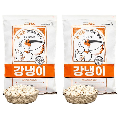 우포따오기 백옥콘 포대 강냉이, 1kg, 2개