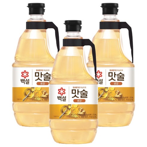 백설 맛술 생강, 1.8L, 3개