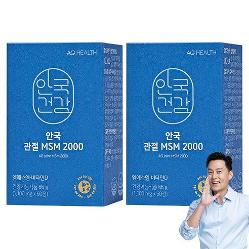 안국건강 안국 관절 MSM 2000 66g, 60정, 2개