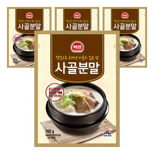 해표 사골분말, 500g, 4개