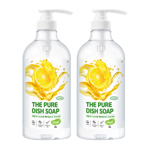생활공식 순수한 베이킹소다 주방세제, 1000ml, 2개