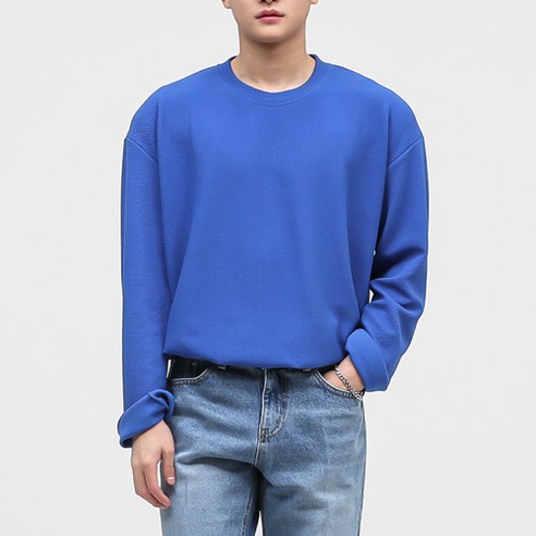 단군 남성용 링클프리 오버핏 컬러 긴소매 티셔츠