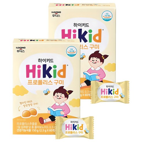 하이키드 프로폴리스 구미 60p, 60정, 2개