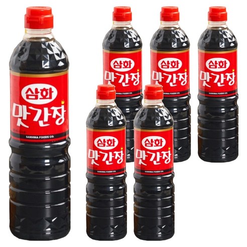 삼화식품 맛간장, 900ml, 6개