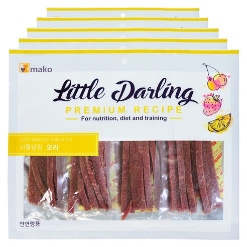 마코펫 강아지 리틀달링 건조간식, 오리, 300g, 5개