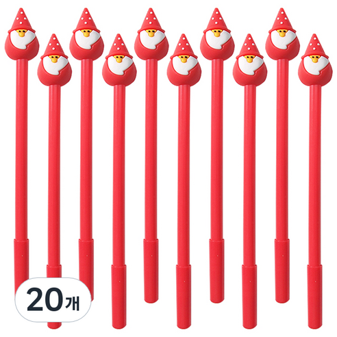 X-MAS 중성펜 0.5mm, 산타, 20개
