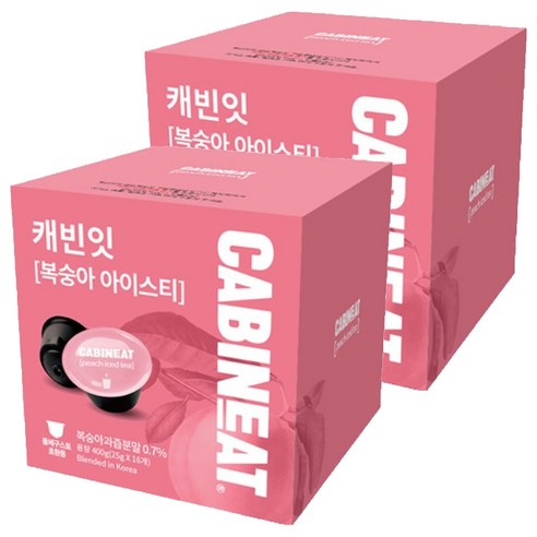 캐빈잇 복숭아 아이스티 분말, 25g, 16개입, 2개, 25g