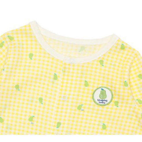 사랑스러운 아기를 위한 최고의 선택, 블루독베이비 피어체크 면 우주복으로 행복한 봄을 선물하세요.