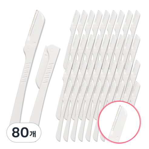 래쉬톡 접이식 눈썹칼, 백색, 80개