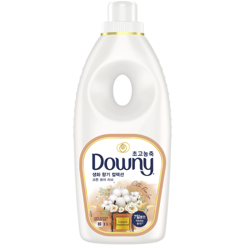다우니 섬유유연제 코튼 퓨어 러브 생화향, 1L, 1개
