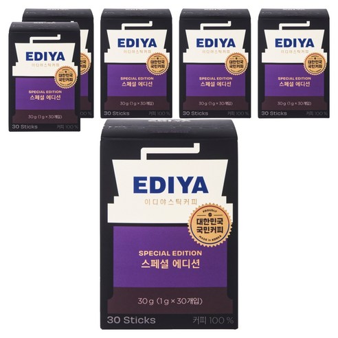 이디야 스페셜 에디션 원두커피믹스, 1g, 30개입, 6개