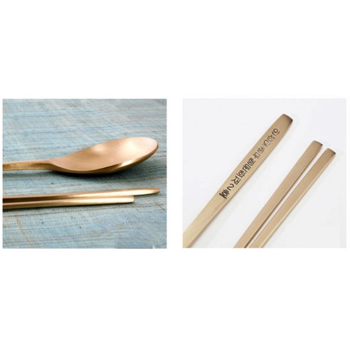 품격 있는 식탁을 완성하는, 인현공방 안성맞춤 유기 수저 2인 선물세트